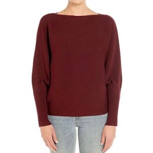 Joan Vass New York - Burgundy Long Sleeve Sweater